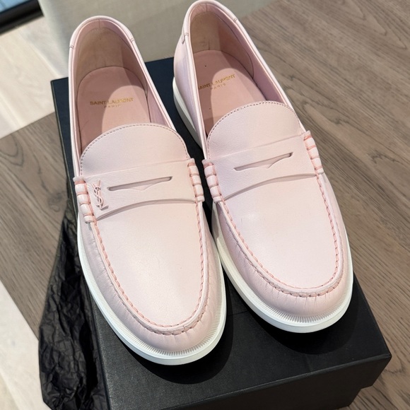 Saint Laurent Other - Saint Laurent Light Pink Leather Loafers